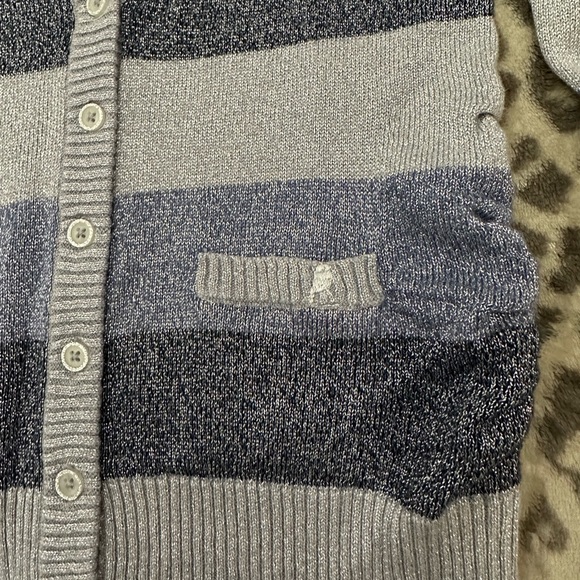 77kids by American Eagle Glitter Cardigan with Pockets in Blue Size XS 5 6 - Picture 10 of 17